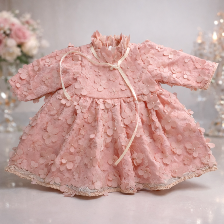 Rochii - Rochie botez Agnes roz