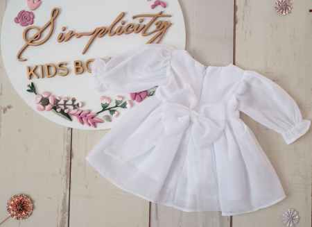 Fetite  - Rochie fetite botez din voal Martha