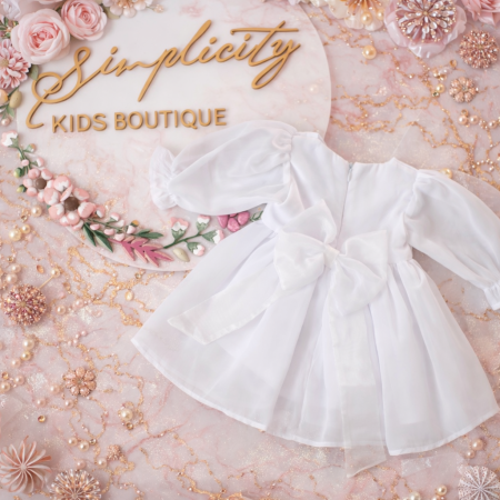 Rochii - Rochie fetite botez din voal Martha