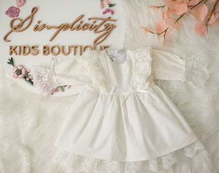 Fetite  - Rochie fetite botez din in Ivory