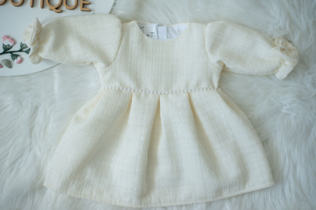 Rochie fetite botez stofa Ivory [5]