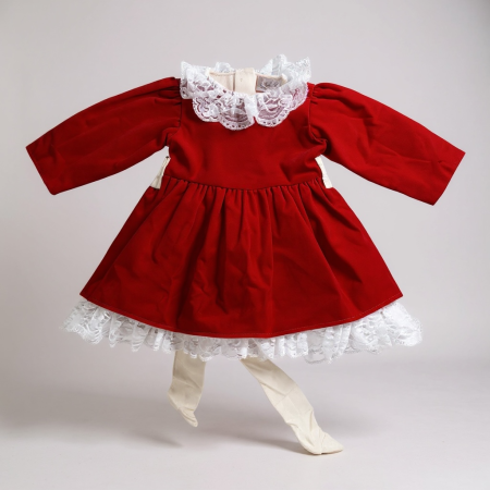 Fetite  - Rochie fetite catifea rosie