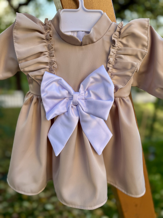 Rochii - Rochie botez fetite Sandra crem