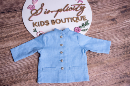 Sacouri si veste - Sacou botez baieti blue
