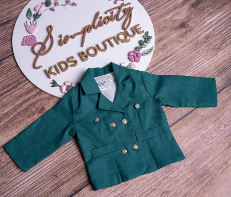 Sacouri si veste - Sacou botez baieti verde