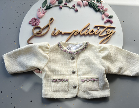 SPECIAL PRICE - Sacou fetite stofa Ivory