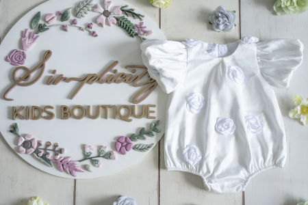 Salopete - Salopeta-Body Roses White