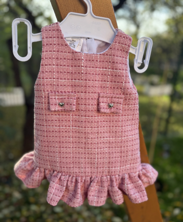 Rochii - Sarafan fetite stofa roz