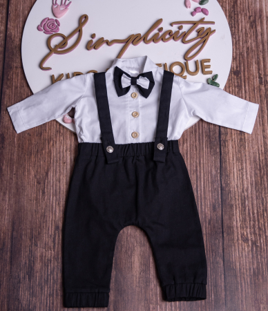 Botez Baietei - Costum botez Valerian negru