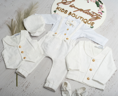 Baietei  - Set botez Angelo White