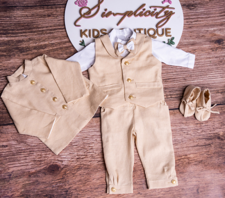 Botez Baietei - Set complet botez beige