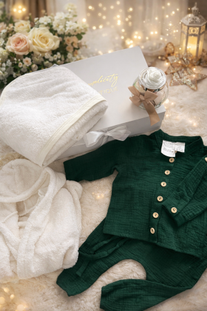 Seturi baita de a doua zi - Set pentru prima baita cu nasii - set muselina