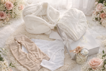 Seturi baita de a doua zi - Set pentru prima baita cu nasii - body si pantaloni