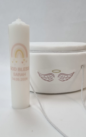 Trusouri de Botez - Trusou botez Luxury Angel Wings Pink