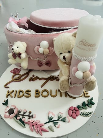 Trusouri de Botez - Trusou botez Luxury Big-Bear Pink