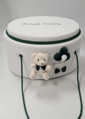 Trusouri de Botez - Trusou botez Luxury Bear White-Green