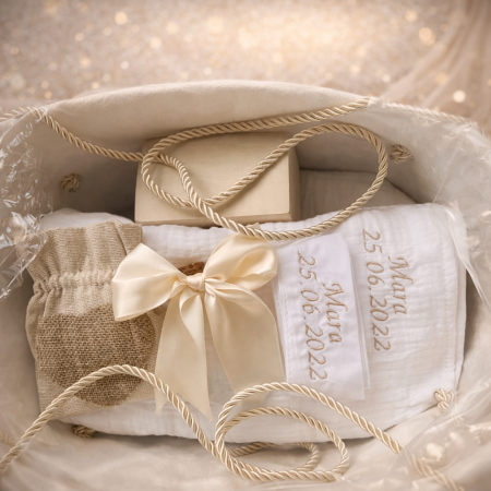 Trusou botez Luxury Beige cu funda [1]