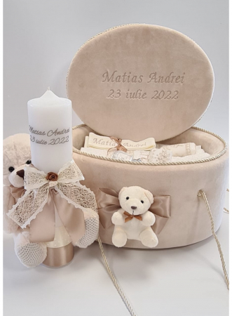 Trusouri de Botez - Trusou botez Luxury Big-Bear Beige