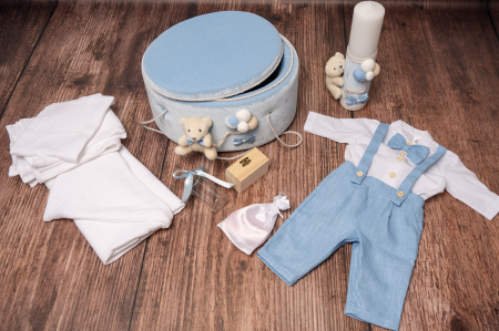 Trusouri de Botez - Trusou botez Luxury Blue + costum botez Adam