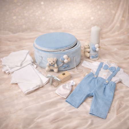 Trusouri botez baieti - Trusou botez Luxury Blue + costum botez Adam