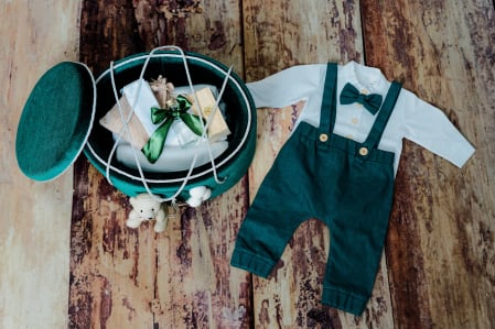 Trusou botez Luxury Green + costum botez Green [0]