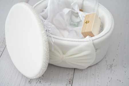 Trusou botez Luxury white Bow + Rochita [3]