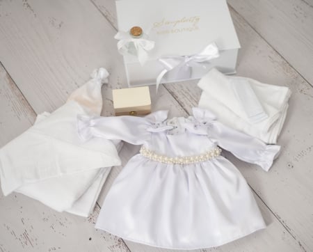 Trusouri de Botez - Trusou botez Pure White + Rochita