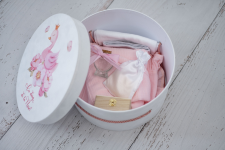 Trusou botez Swan pink [1]