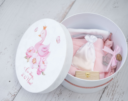 Trusou botez Swan pink [2]