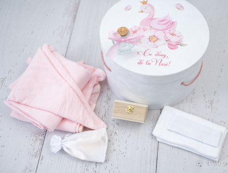 Trusouri de Botez - Trusou botez Swan pink