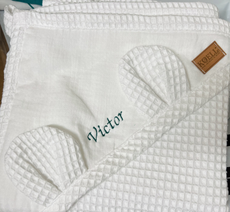 Trusou Pure White din muselina si bumbac gofra - livrare rapida [1]
