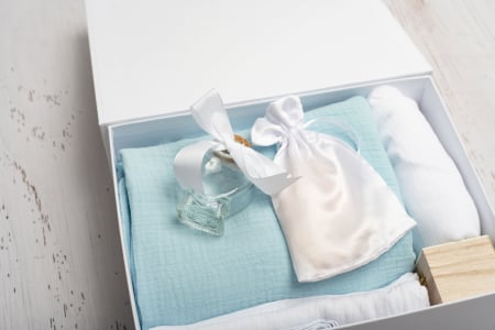 Trusouri de Botez - Trusou Pure Blue din muselina - livrare rapida