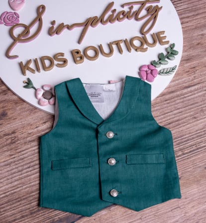 Sacouri si veste - Vesta baietei Verde