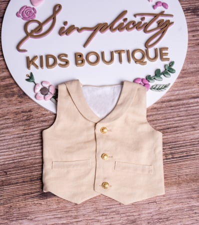 Sacouri si veste - Vesta baietei beige