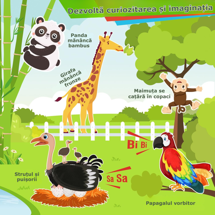 carte senzoriala Montessori animale de la zoo [4]