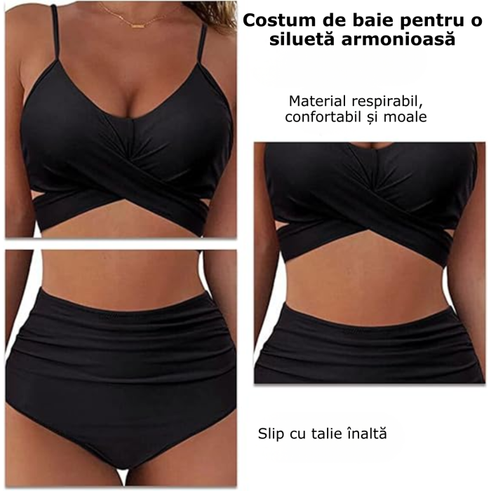 costum de baie 2 piese, negru [5]