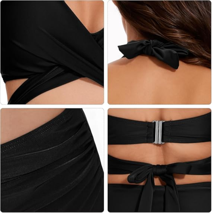 costum de baie 2 piese, negru [6]