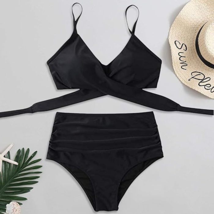 costum de baie 2 piese, negru [7]