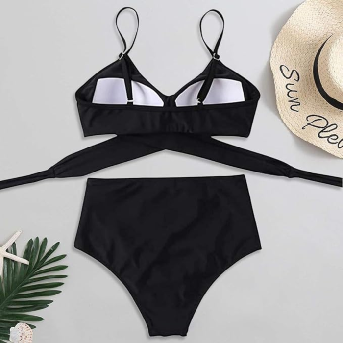 costum de baie 2 piese, negru [8]