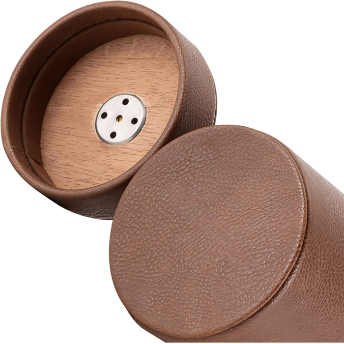 Cutie de trabucuri din piele ecologica, maro [5]