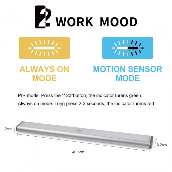 lampa led pentru dressing, hol, bucatarie, beci, garaj, portbagaj reaincarcabila [5]