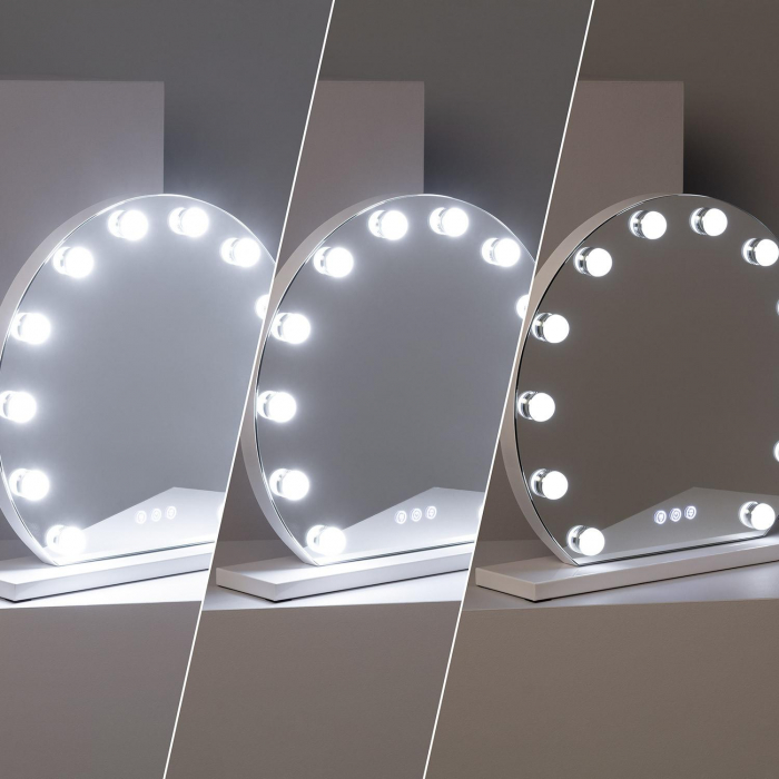 Oglinda pentru machiaj si cosmetica, Simply joy, cu led si touch, 3 tipuri de lumina, intensitate reglabila [6]