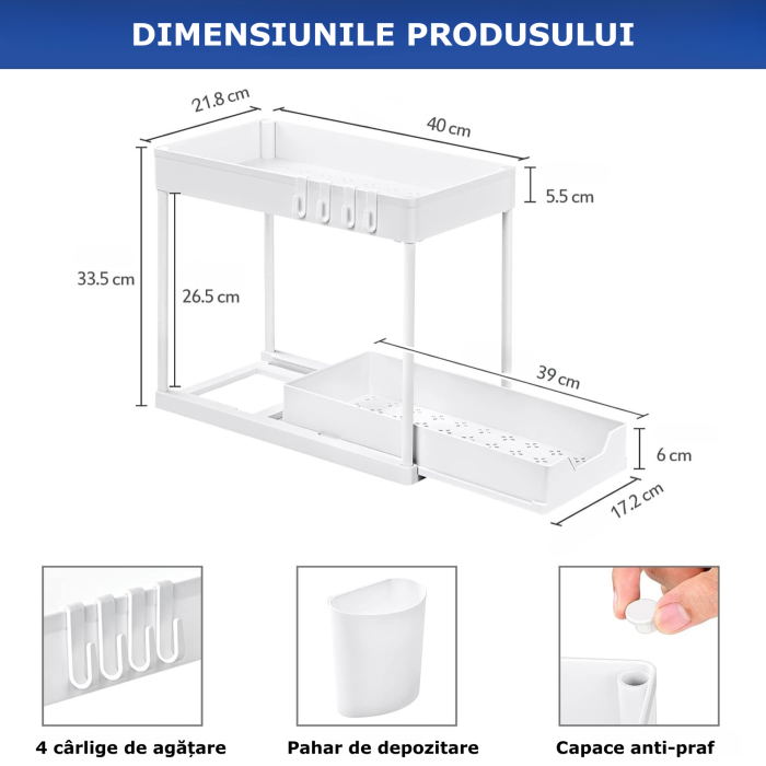 raft organizator expensibil alb [3]