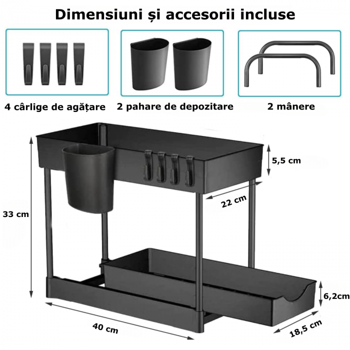 raft organizator expensibil negru [4]