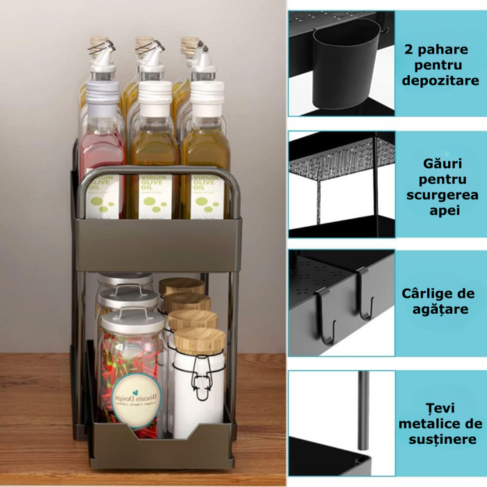 raft organizator expensibil negru [3]