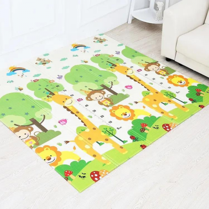 RESIGILAT - Covor de joaca termic girafa si tren 200 X 180 X 1.5 cm, Simply Joy,pliabil,antiderapant,educativ si interactiv cu doua fete, extra gros, protectie impotriva loviturilor - Copie [7]