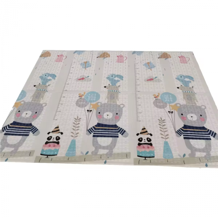 RESIGILAT - Covoras de joaca termic lumea animalelor 200 X 180 X 1 cm, Simply Joy, pliabil, antiderapant, educativ si interactiv cu doua fete, extra gros, protectie impotriva loviturilor, pentru fete  [2]