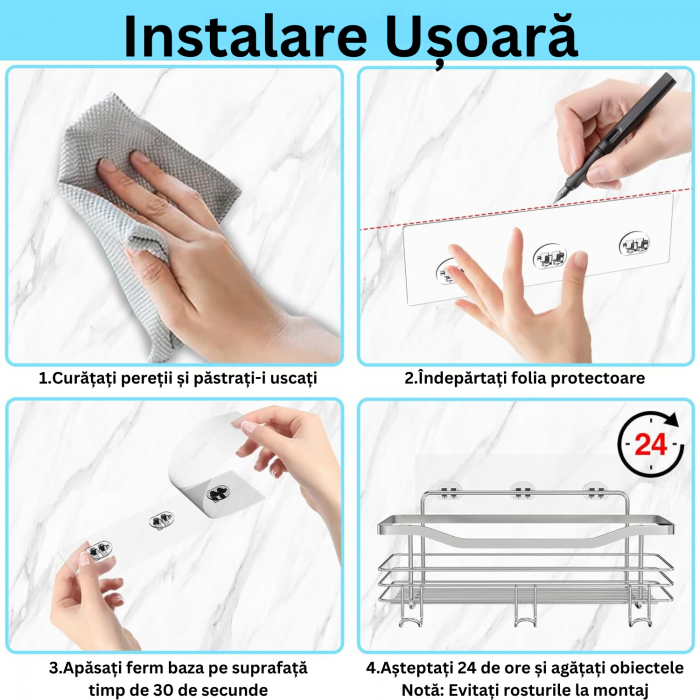 Dispozitiv adeziv pentru rafturi pentru baie si Dus [4]