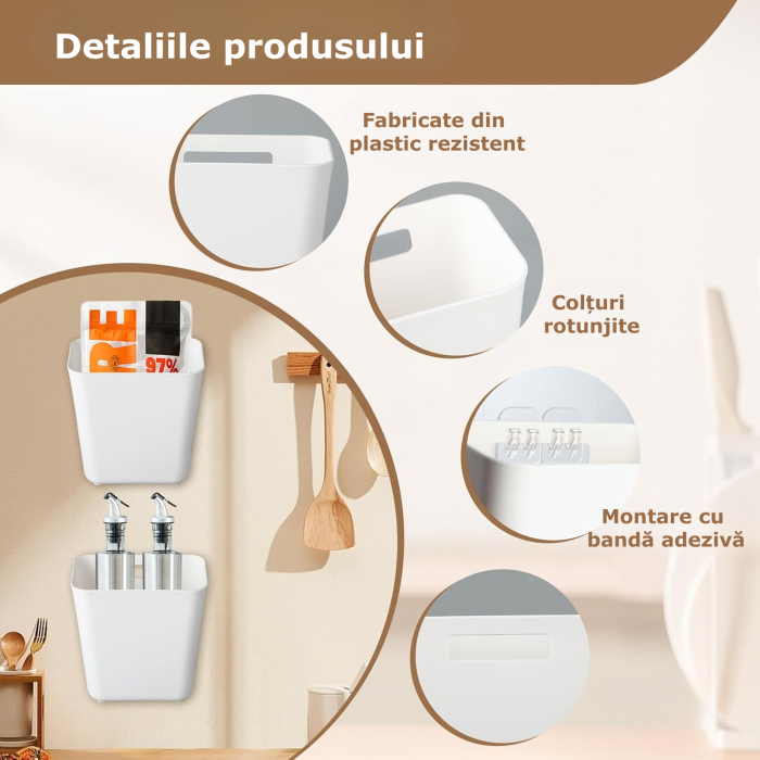 Set 4 Cutii de depozitare pentru usa dulapului de bucatarie [3]