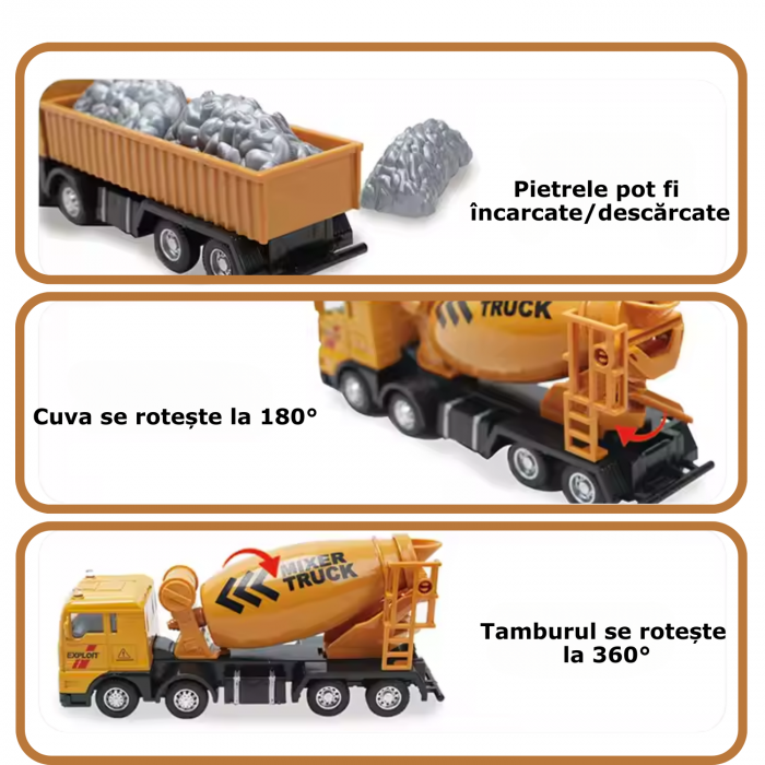 Set 4 Utilaje de Constructii pentru Copii [5]